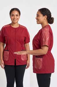 Veste de barbier personnalisée pour salon, coupe professionnelle, nylon/coton/polyester, résistante à l'eau, durable, sur mesure - Product Image 3