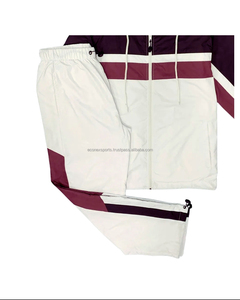 Ensemble élégant de 2 pièces pour hommes Sportswear Cotton Blend Gym Jogger Zip Jacket Pants Hooded Plus Size Design for Winter OEM - Product Image 5