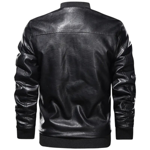 Veste en cuir d'hiver grande taille de haute qualité pour hommes, imperméable, en toile, à capuche, coupe ajustée, unisexe, avec logo personnalisé sur le devant - Product Image 4