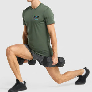 Diseña tu propio logotipo, camiseta de gimnasio estampada de algodón 100% de corte holgado para hombre, camisetas de gimnasio casuales para hombre de primera calidad - Product Image 2