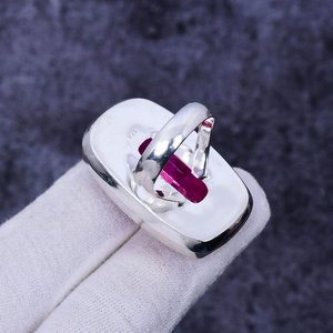 Rainbow Mystic Topaz <b>Ring</b> Octagon 925 Sterling Silver Bohemian Jewelry Handmade <b>Ring</b> For Women Wholesale - Product Image 3