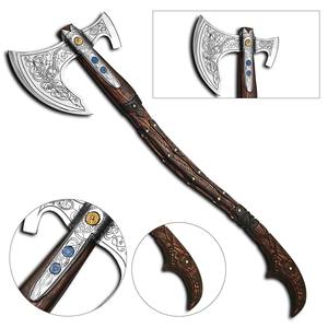 Hache tactique viking artisanale en acier à haute teneur en carbone avec manche en bois, tomahawk personnalisé pour le camping et la coupe du bois, qualité industrielle, garantie 3 ans - Product Image 6