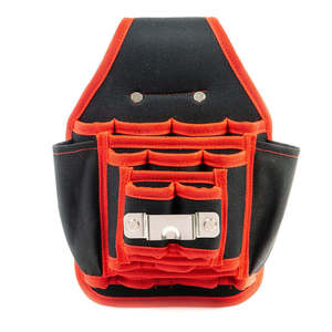 G Genuine Leather Adjustable Strap Zipper Closure <b>Tool</b> <b>Belt</b> Multi-Pocket Utility <b>Pouch</b> Water Resistant Electrician Workshop - Product Image 1