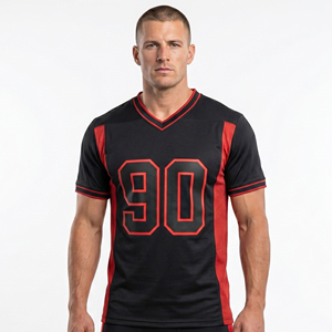 Camiseta de Fútbol Sublimada con Diseño Personalizado para Hombre, 100% Poliéster, Ropa Deportiva, Camiseta de Entrenamiento - Product Image 1