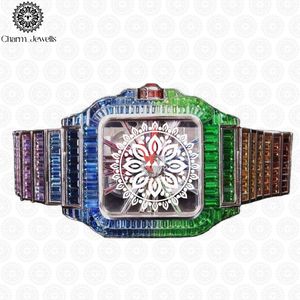 Charm Jewels Luxury Women's Stainless Steel <b>Watch</b> Rectangle Case Analog Quartz Sapphire Crystal Folding Clasp 20mm Band - Product Image 6