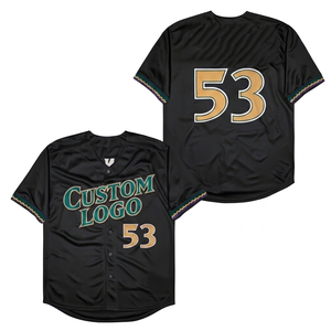 Camiseta de Béisbol para Hombre, Manga Corta, Color Granate Sólido, Cuello en V, Cierre de Botones, Transpirable, Ropa Deportiva de Poliéster, Uniforme de Equipo - Product Image 3