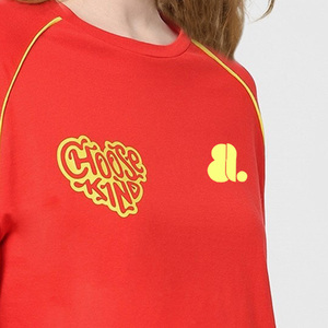 Camiseta de Manga Corta Raglán para Mujer, Ecológica, 100% Algodón Orgánico, con Logotipo, Secado Rápido y Transpirable, Informal de Verano - Product Image 6