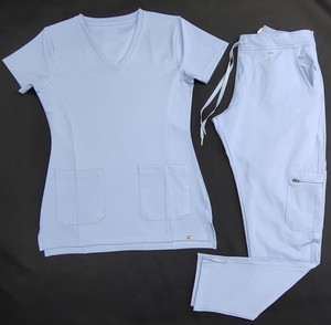 Ensemble de tenues d'infirmières et de personnel dentaire 2026 à séchage rapide et confortables pour femmes - Collection TOOTH en tissu tissé - Product Image 3