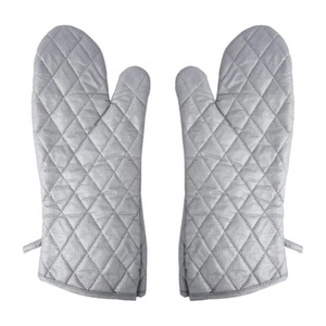 Gril conventionnel certifié GOTS 100% coton bio isolation mignonne résistant à la chaleur pour la cuisson des grillades barbecue four coton mitaine - Product Image 3