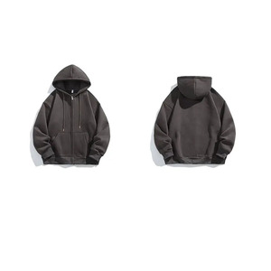 Sweat-shirt à capuche oversize délavé pour homme, style streetwear décontracté, coupe lourde - Product Image 3