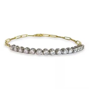 Pulsera de Cadena de Plata de Ley 925 de Lujo, Elegante Pulsera de Joyería con Estilo de Diamantes para Unisex, Regalo para Fiestas y Bodas - Product Image 4