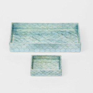 Juego de bandejas de baño de alta calidad en color pastel, hechas a mano, de madera MDF personalizada en 2 tamaños, venta directa al por mayor desde Vietnam. - Product Image 4