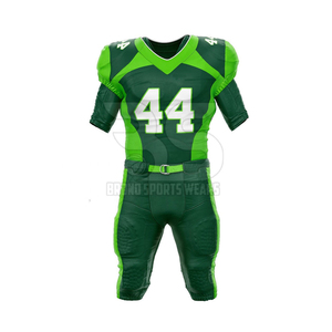 En stock, prix raisonnable, couleur verte, design personnalisé, fournisseur professionnel d'uniformes de football américain en provenance du Pakistan, dernier design. - Product Image 3
