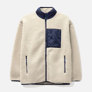 Veste en polaire sherpa pour homme, 100% polyester, col montant, fermeture éclair intégrale, avec poches poitrine - Product Image 4