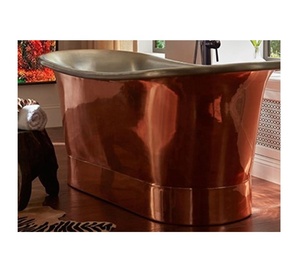 Premium and Affordable Copper Bathtub Handmade Double Wall <b>Bath</b> Tub New Shape Wholesale Manufacturer Factory Direct Sale - Product Image 3