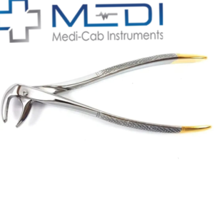Forceps d'extraction dentaire manuels ergonomiques de qualité supérieure, manche plaqué or, instrument en acier inoxydable réutilisable, autoclavable, résistant à la rouille - Product Image 2