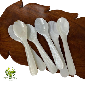 Cuchara Artesanal de Nácar con Mango de Madera, Cuchara de Concha Natural, Utensilio de Cocina Ecológico, Proveedor de Regalos de Vietnam - Product Image 1