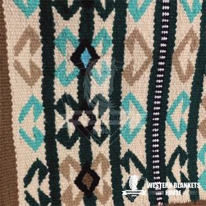 2024 tapis de selle de cheval personnalisé de luxe profilé Ranch Dressage laine feutre de coton multicolore cuir occidental polycoton Logo taille - Product Image 3