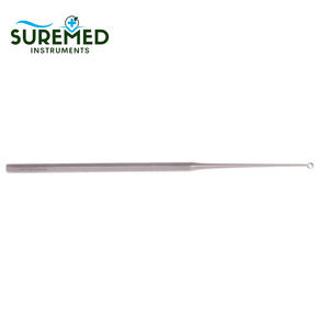 Curette auriculaire Buck en acier inoxydable, droite et à bout émoussé, instrument chirurgical manuel ORL pour usage hospitalier - Product Image 2