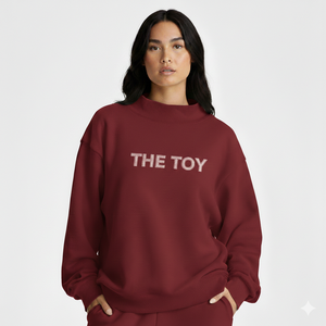 เสื้อสเวตเชิ้ตคอเต่าทรงโอเวอร์ไซส์สำหรับผู้หญิง สีเหลืองมัสตาร์ด ปักตัวอักษรด้านหน้า แขนยาวปกติ ผ้าถักนิตติ้ง ผ้าฝ้าย ใส่ได้ในฤดูใบไม้ร่วง - Product Image 6
