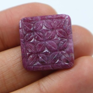 พลอยทับทิมแดงธรรมชาติแกะสลักทรงคาโบชอง พลอยทับทิมแกะสลักขัดเรียบ ขายส่งจากผู้ผลิตสำหรับอัญมณีทำเครื่องประดับ - Product Image 2