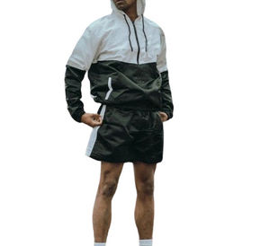 Winter Reversible <b>Knitted</b> Tracksuit Set Drawstring Closure Breathable Lightweight Polyester/Cotton Streetwear Hoodie Shorts - Product Image 6