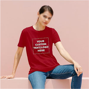 เสื้อยืดแขนสั้นแบบยูนิเซ็กซ์-พิมพ์ลายสกรีนด้านหน้า-แพ็คขายส่งแบบกำหนดเองได้-สีแดงสะดุดตา-เสื้อผ้าคุณภาพพรีเมียมสำหรับ - Product Image 3