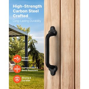 Maniglie per Porte Scorrevoli (2 Pezzi) - Acciaio al Carbonio Rustico Resistente alla Ruggine, Finitura Ottone per Esterni - Product Image 2
