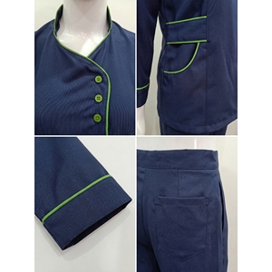 Conjunto de Uniforme Médico para Mujer, Traje Quirúrgico con Ribete en Contraste, Material de Polialgodón, Tallas XS, XXS, XL, Etiqueta Personalizada OEM, Técnicas de Impresión - Product Image 4