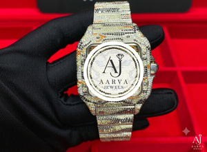 Montre mécanique à cadran carré avec bracelet en strass et incrustations de cristaux, montre-bracelet tendance pour soirée, bijou cadeau - Product Image 3