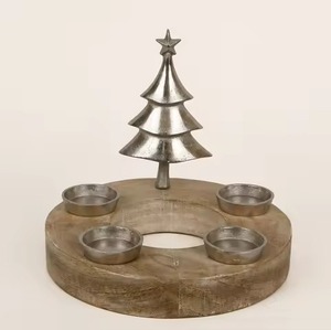 Support de bougie décoratif de luxe en métal pour Noël, idéal pour les mariages et événements, collection de présentation - Product Image 3