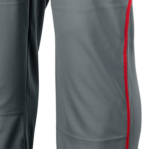 Pantalones de Béisbol Grises para Hombre con Franja Lateral Roja, de Poliéster que Absorbe la Humedad, Corte Regular, Cierre de Botones, Talla Adulto, Pantalones de Softbol - Product Image 5