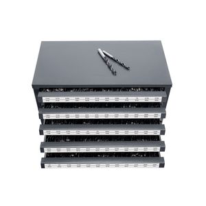 Armadietto Dispenser in Acciaio a Cinque Cassetti per Punte da Trapano da 33/64'' e 63/64'' - Organizzatore per Utensili e Punte - Product Image 3