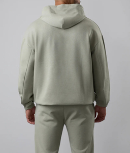 Survêtement à capuche sur mesure, ensemble deux pièces de haute qualité, sweat-shirt et pantalon de survêtement amples pour hommes - Product Image 2