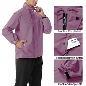Service OEM – Survêtements décontractés imperméables unisexe pour l'extérieur, taille personnalisée, logo, style tendance, matériau durable, idéaux pour la pluie de printemps - Product Image 2
