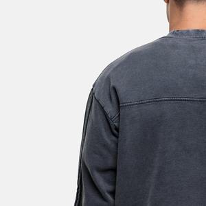 Conjunto Deportivo de 2 Piezas para Hombre, Sudadera con Cuello Redondo y Pantalones Acampanados, Color Sólido con Estampado de Letras, 100% Algodón, Corte Holgado, Estilo Urbano - Product Image 3