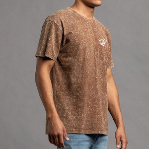 Camisetas para hombre con efecto deslavado, cómodas, de tela de algodón lavado, ideales para actividades al aire libre y looks urbanos. - Product Image 4