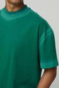 Camiseta Verde Esmeralda para Hombre, Informal, de Algodón Suave, Estilo Urbano, Básica, de Media Manga - Product Image 2