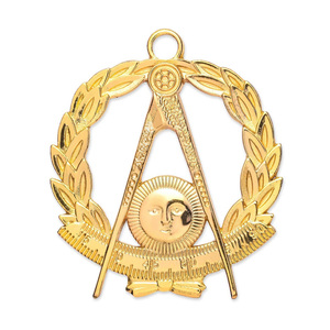 Collier Premium Grand Past Master Blue Lodge avec bijou plaqué or, pendentif religieux 3D, souvenir cadeau - Product Image 1