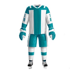 Ensemble maillot et short de sport renforcés et cousus pour l'entraînement au hockey sur glace – Produit fiable pour usage sportif – Uniformes de hockey - Product Image 1