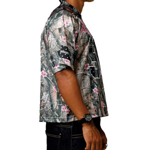 Maillot de football américain en maille respirante, coupe oversize, style streetwear, imprimé camouflage floral, en polyester, personnalisable pour équipes - Product Image 3