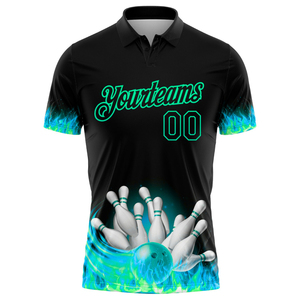 Chemises de bowling à manches courtes imprimées sur mesure pour hommes et femmes, tenues d'équipe, uniformes sportifs - Product Image 4