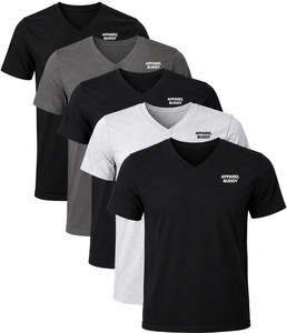 Camiseta de Manga Corta Casual para Hombre, Marca AMY, 100% Algodón, Corte Regular, Lisa, con Logotipo Personalizado al por Mayor - Product Image 1