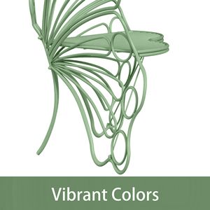 Panca a Farfalla in Ferro Robusto da 50 Pollici per Spazi Esterni, Panca Verde da Patio per Veranda, Prato, Giardino, Cortile - Product Image 6