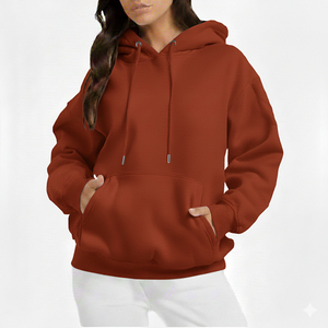 Sudadera Extra Grande para Mujer, con Estampado Frontal, 100% Algodón, Ecológica, Transpirable, Ropa Casual de Invierno, Servicio OEM - Product Image 5