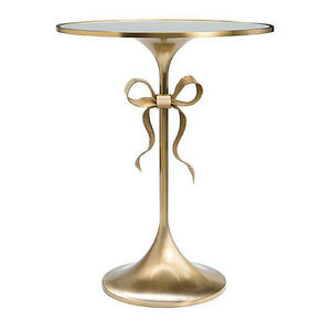 Table d'appoint moderne en aluminium irrégulière style Art Déco avec texture martelée à la main pour le mobilier de salon Diwali - Product Image 1