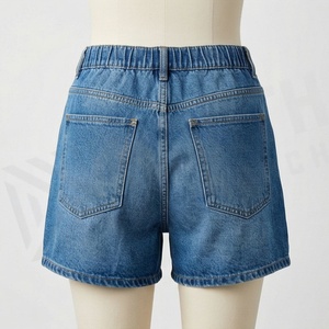 Casual Plus Size Summer <b>Denim</b> Shorts Womens Regular Fit Breathable <b>Stretch</b> Mid Waist Yoga Active Fashion Trendy Apparel - Product Image 2