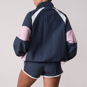 Women's High Quality 100% Nylon Windbreaker <b>Tracksuit</b> Set Summer Lightweight Breathable Zip Jacket & Shorts 2 Pcs Sports Suit - Product Image 3