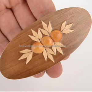 เครื่องหนีบผมเม็ดไม้สไตล์วินเทจเครื่องหนีบผมขนาดใหญ่สำหรับผู้หญิงเกาหลีแฟชั่นเรียบง่ายกิ๊บหนีบผมขนาดใหญ่สำหรับผู้หญิง - Product Image 4