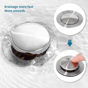 Rubinetto per Bagno in Acciaio Inossidabile con Valvola di Scarico a Scomparsa e Funzione Anti-Intasamento, Accessorio per Lavabo e Mobile Bagno - Product Image 5